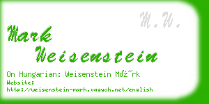 mark weisenstein business card